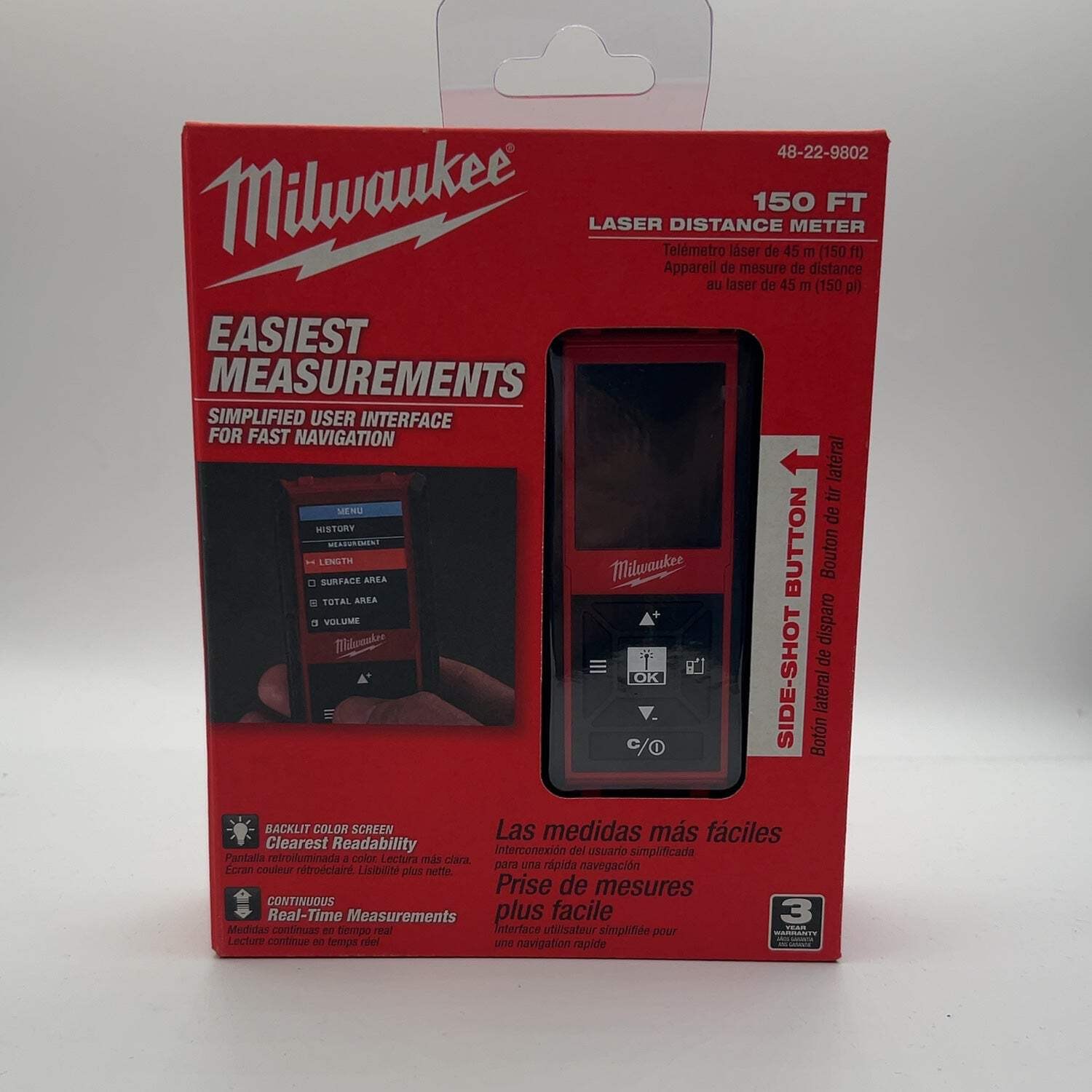 New Milwaukee 48-22-9802 laser distance meter 150ft