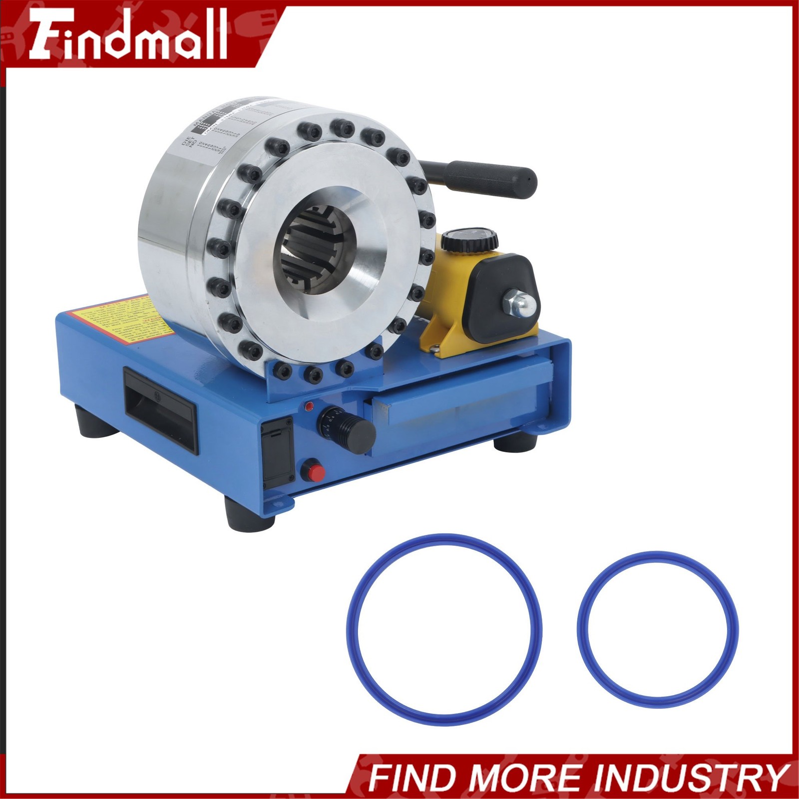 Findmall Portable Hydraulic Hose Crimper Pipe Crimping Machine with 8 Set Dies