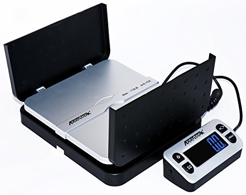 Shippro 110 Lb X 0,1 Oz. Bascula Postal De Envio Digital, Negra (W-8580-1