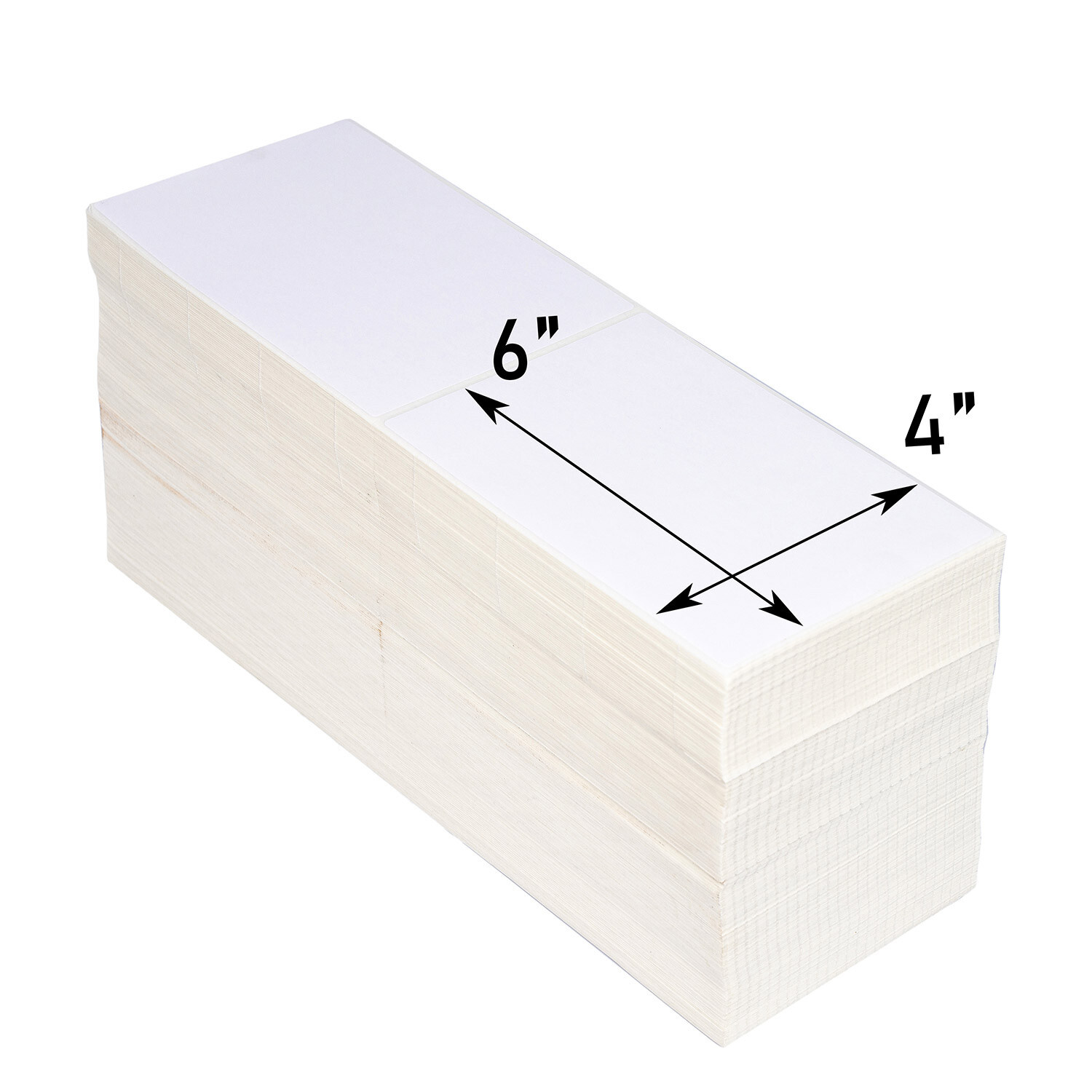 ZEBRA / ELTRON 4×6 (4″ x 6″) Direct Thermal Fanfold Labels – (1) Stack of 2000
