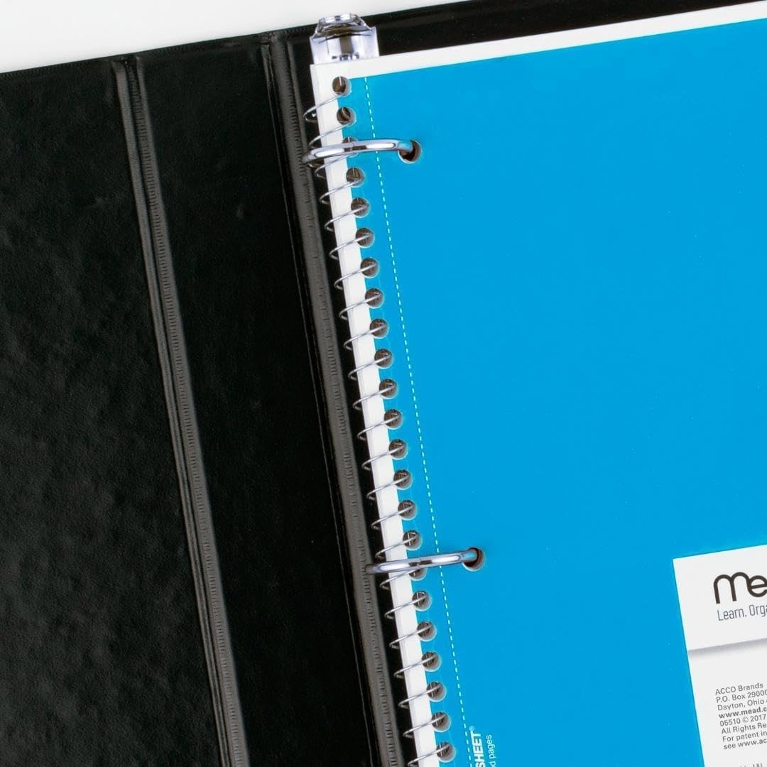 Mead Spiral Notebook, 6 Pack, 1 Subject, Wide Ruled Paper, 7-1/2″ x 10-1/2″