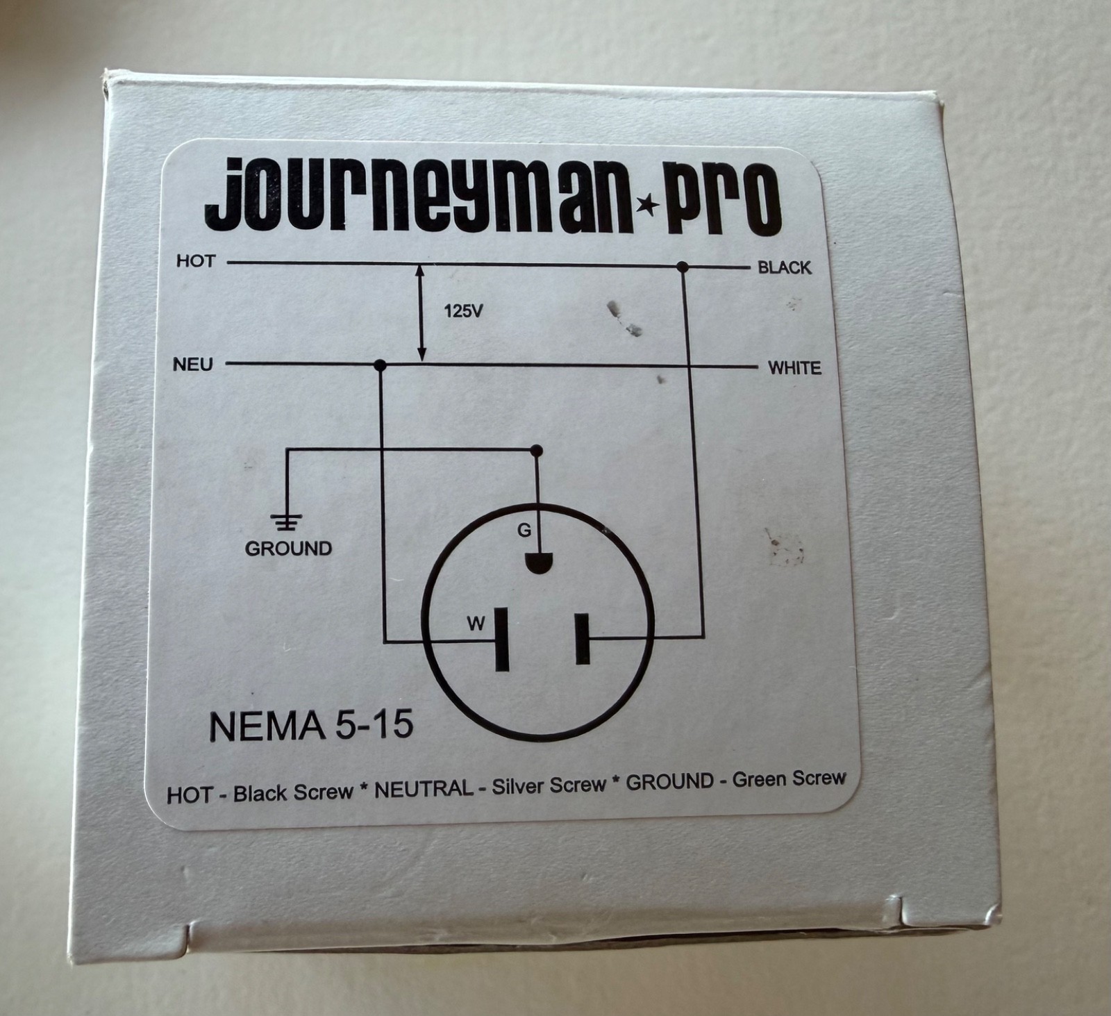 Journeyman-Pro 5279 15 Amp 125 Volt, NEMA 5-15 Flanged Power Outlet Receptacle