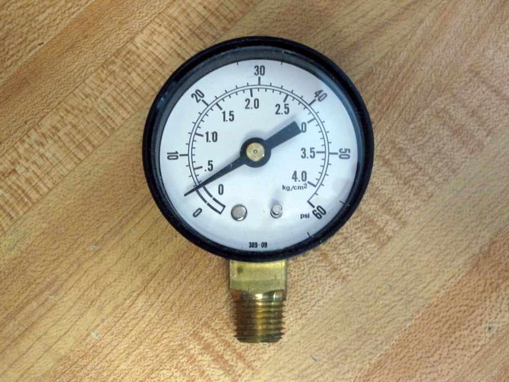 Bristol-Myers MTI104447 2″ Pressure Gauge 60 PSI/4.0 kg/cm²