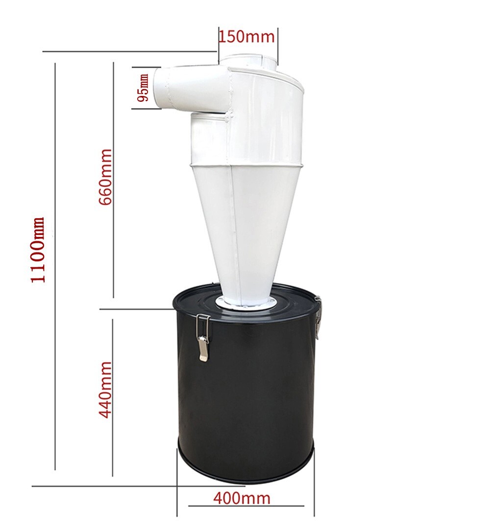 1 PC 50L/13.2gal Cyclone Dust Collector Cyclone Separator Kit Vacuum Cleaner