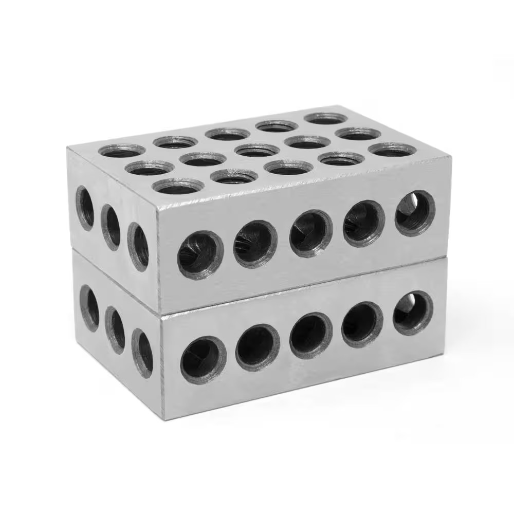 3 In. X 2 In. X 1 In. Steel-Hardened Precision 1-2-3-Gauge Blocks (2-Pack)