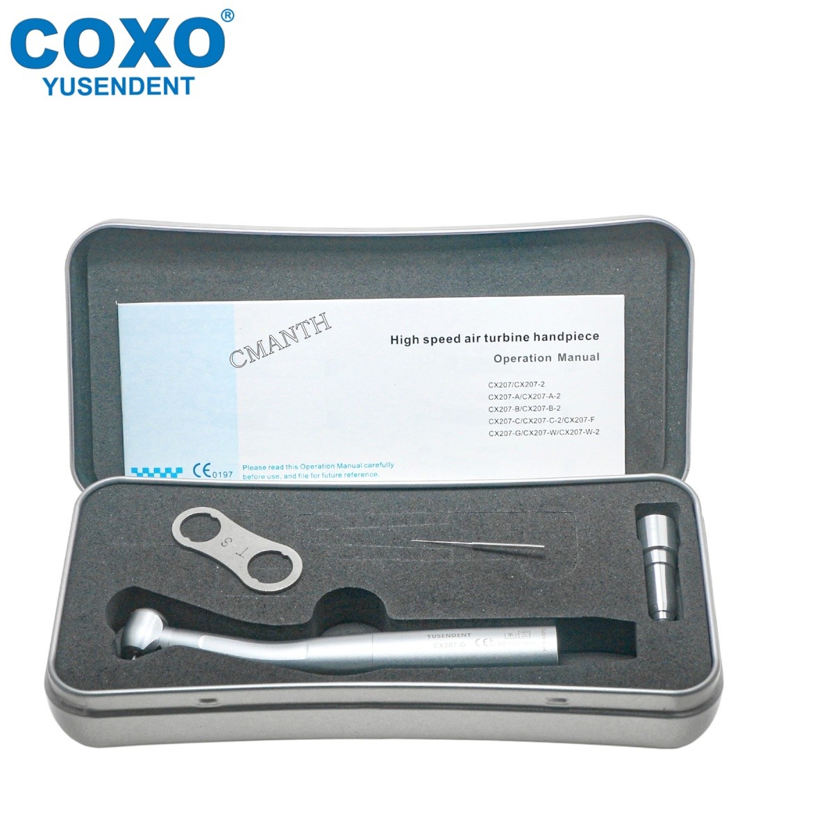 COXO CX207-G Dental Handpiece Fiber Optic High Speed Handpiece LED Coupler 6Pin