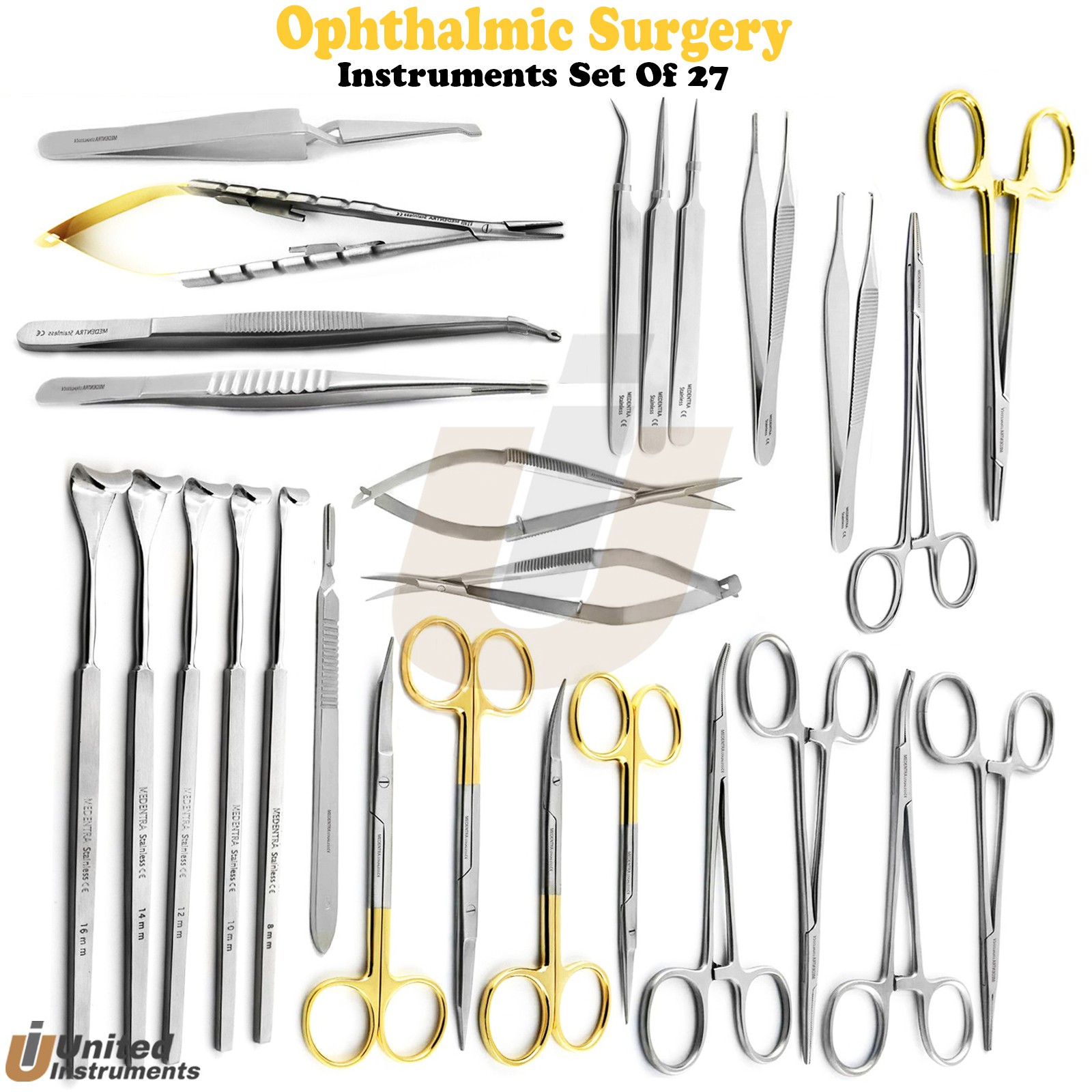 Ophthalmic Surgery Kit Microsurgery Surgical Instruments Set Of 27