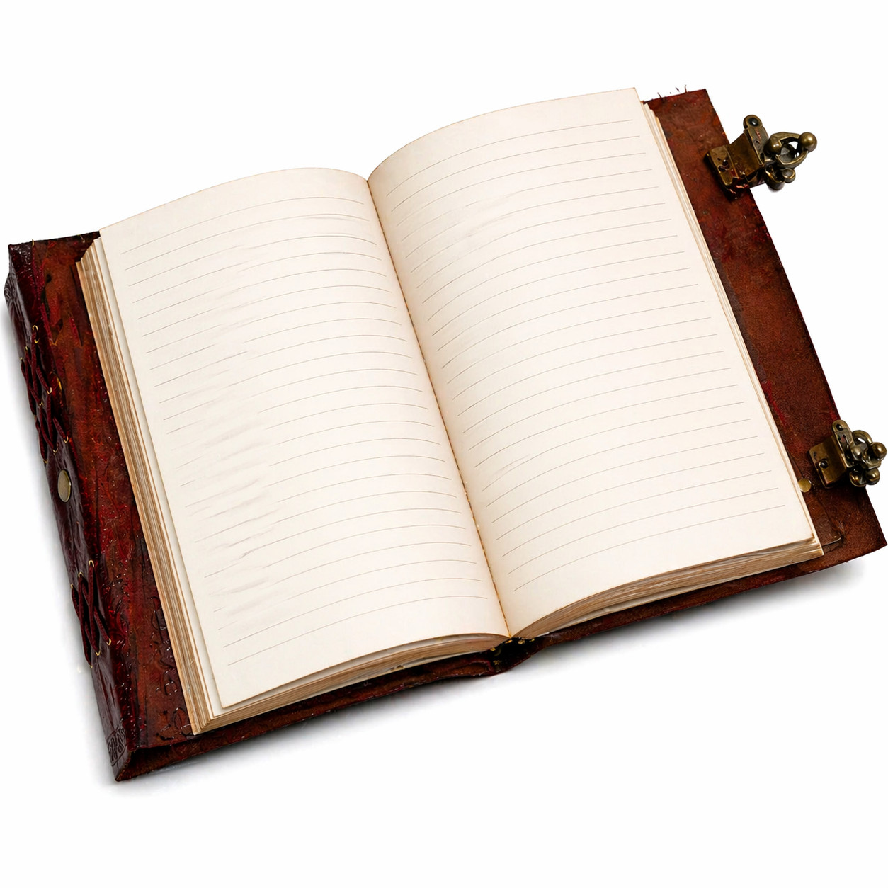 Leather Journal Notebook 8×6 Handmade Vintage Diary with Lock 200 Lined Page