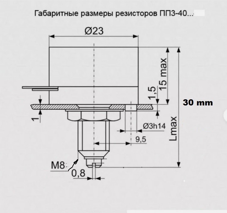 47Ω, 220 Ω, 6k8 Ω, 15kΩ PP2-11 Wire Potentiometer 2 W , Trimming Resistor, USSR