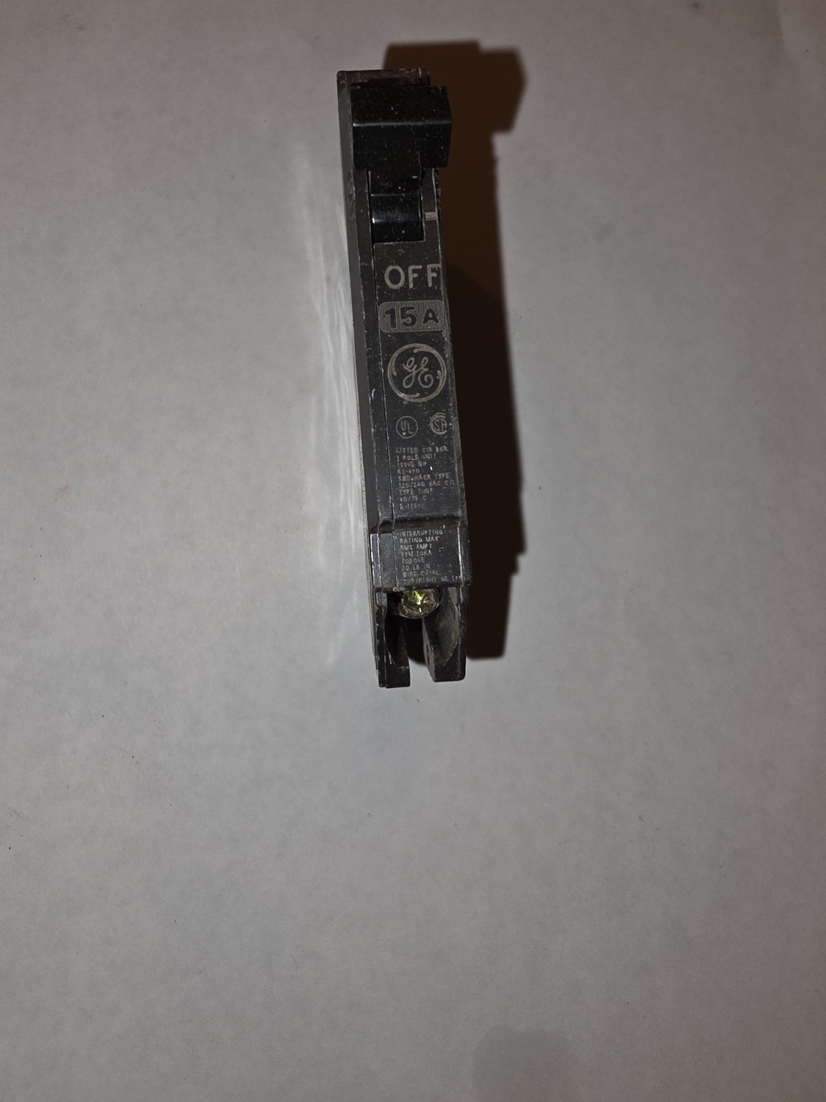 GE General Electric THQP115 Thin 15-Amp 1-Pole 120/240VAC Breaker