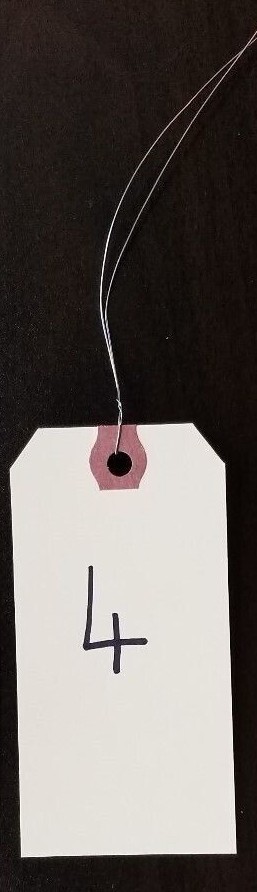 Size 4 Manila Inventory Shipping Hang Tags with Wire 4 1/4″ x 2 1/8″ Wired Tags
