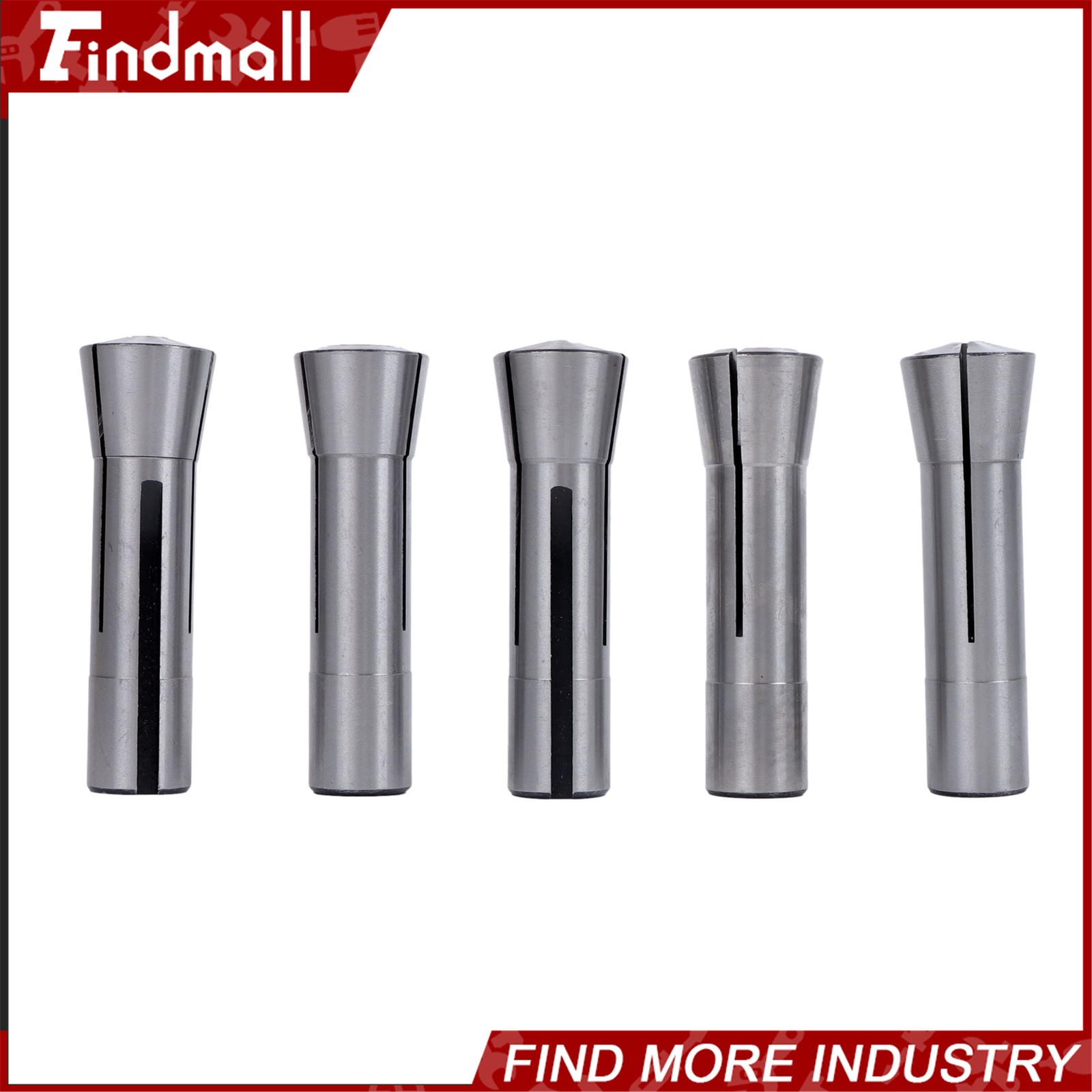 Findmall R8 Round Collet Set 25pc – 0.0005″ TIR Ultra Precision Industrial