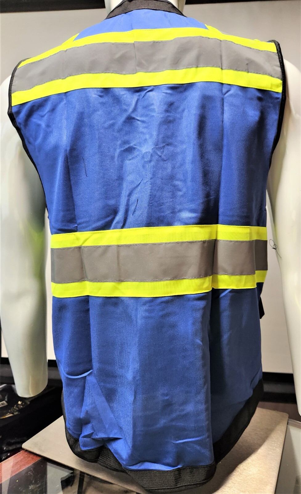 Class 1 High Visibility Reflective Red OR Blue/ Black Safety Vest w/ ID POCKET