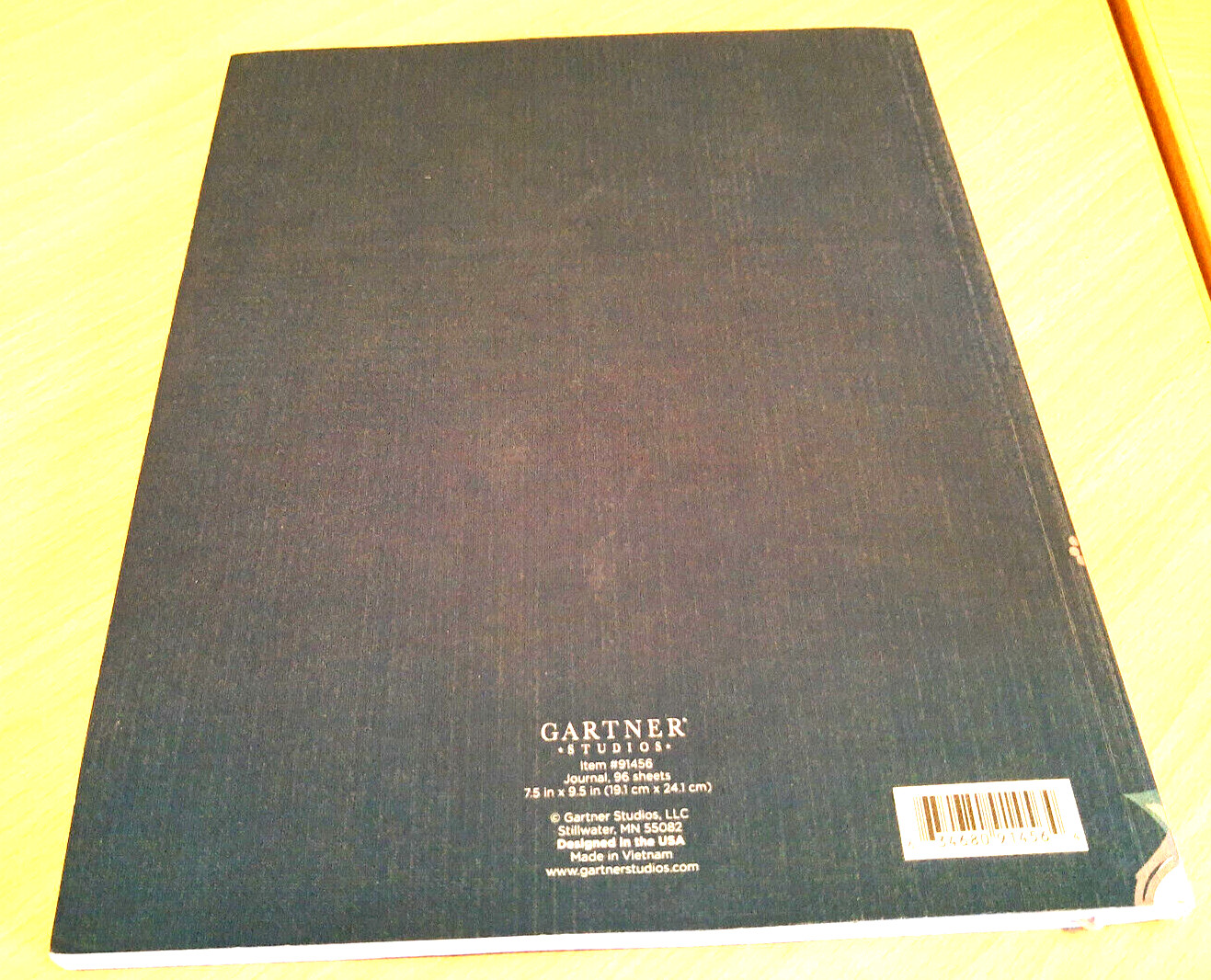 96 Ruled Page GARTNER STUDIOS Dark Blue Journal w/Pink Satin Bookmark NEW
