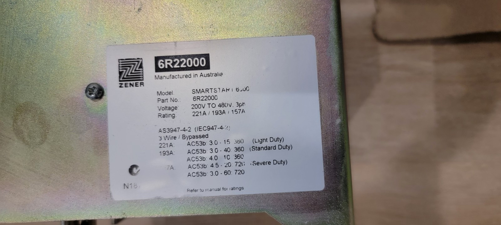 Zener Soft Start 6R22000