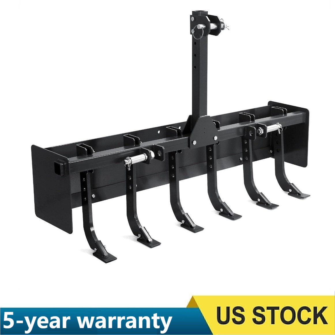 💎55″ Box Blade for Tractor 3 Point Hitch Box Scraper for CAT-0 & CAT-1 Black