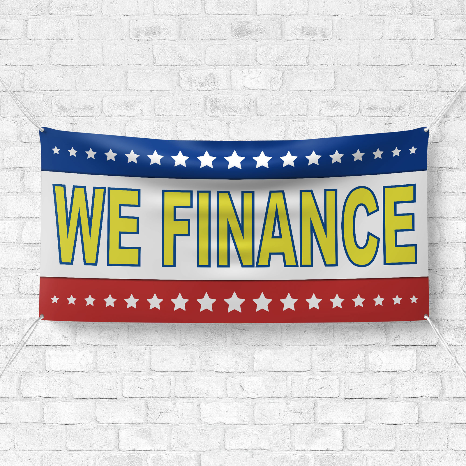 We Finance Banner 13 oz Heavy Duty Vinyl Easy Payments Sign No Credit Needed