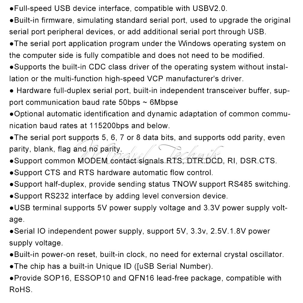 CH343G USB to Serial Port Module USB to TTL Converter Compatible With USBV2.0