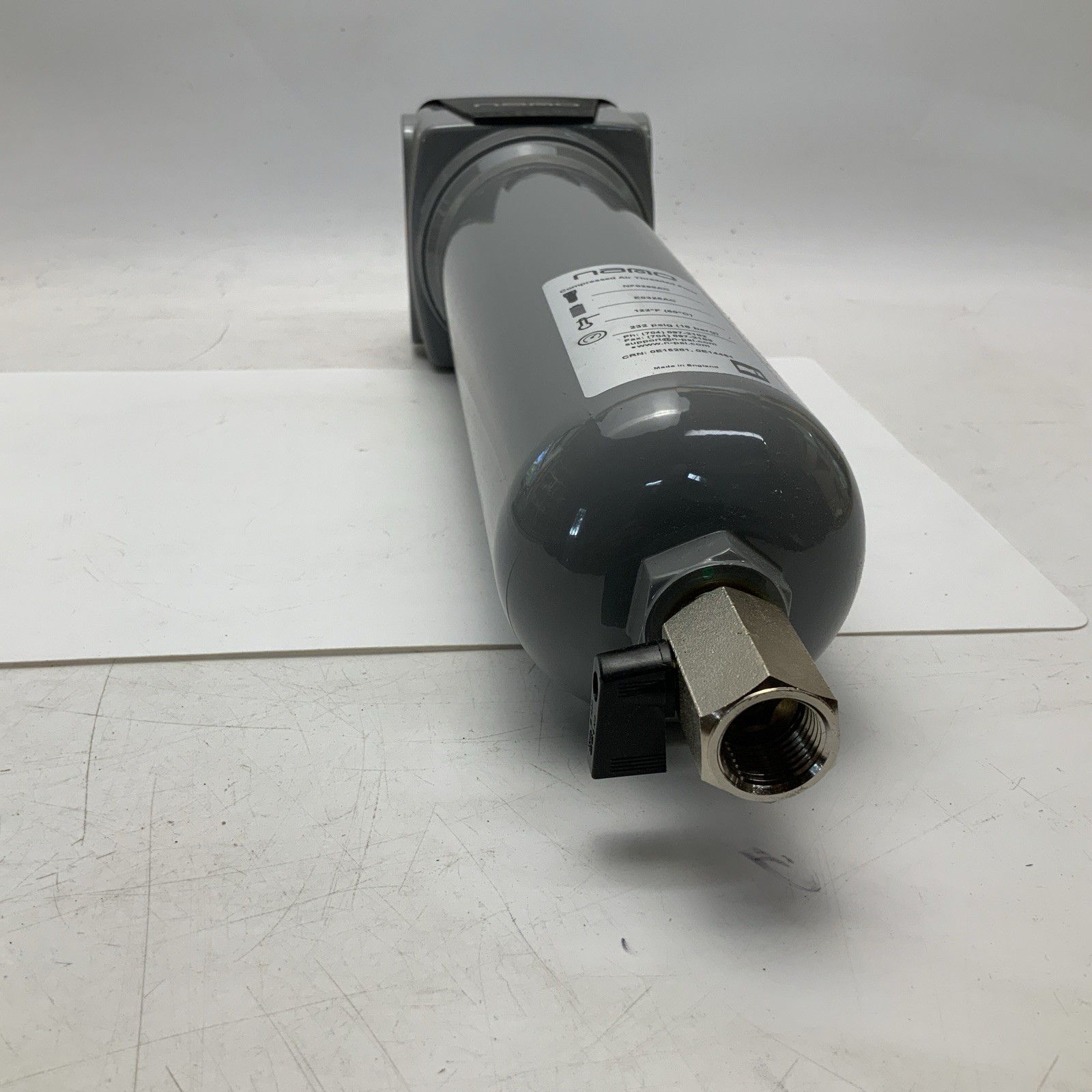NEW NANO COMPRESSED AIR THREADED FILTER NF0290AC E0325AC 122F (50C)