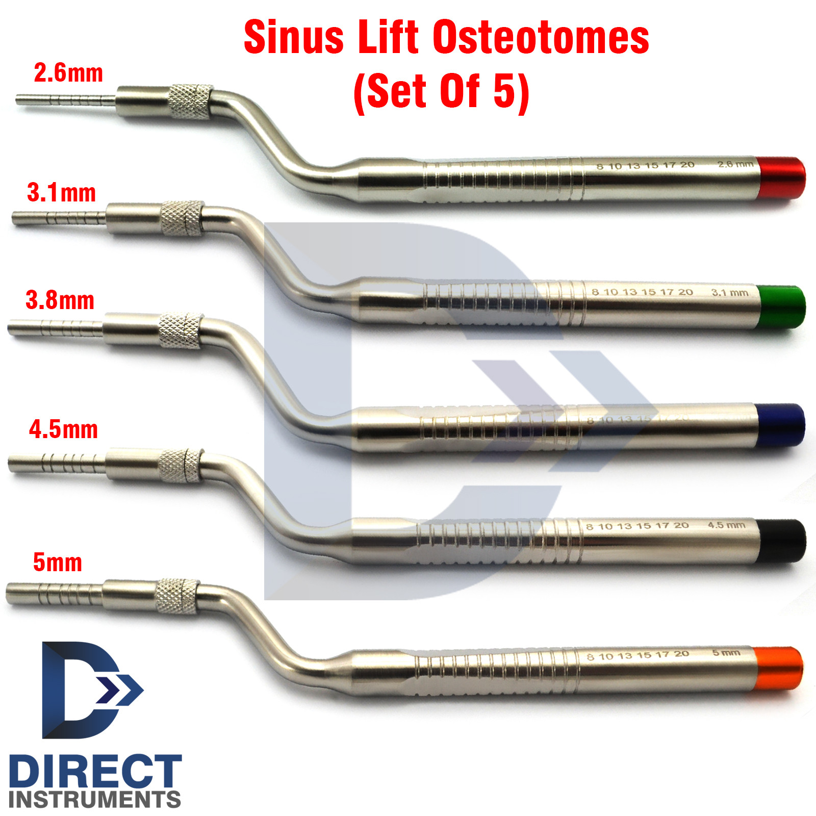 Dental Implant Surgery Kit Sinus Lift Osteotome Lucas Curettes Bone Graft Mallet