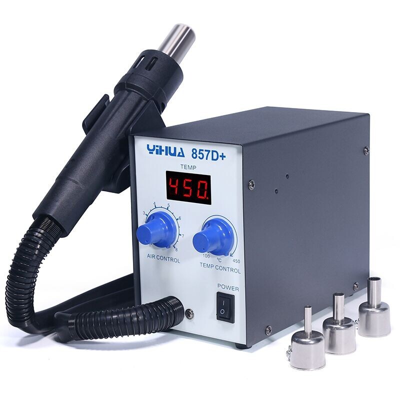 YIHUA 857D+ Hot Air Rework Station Roots-type Blower SMD BGA Desoldering Rework