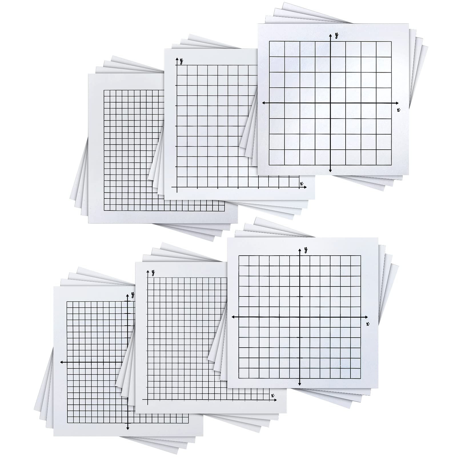 Zonon 24 Pack Graph Paper Sticky Note Pads 6 3 x 3 inches, Multicoloured
