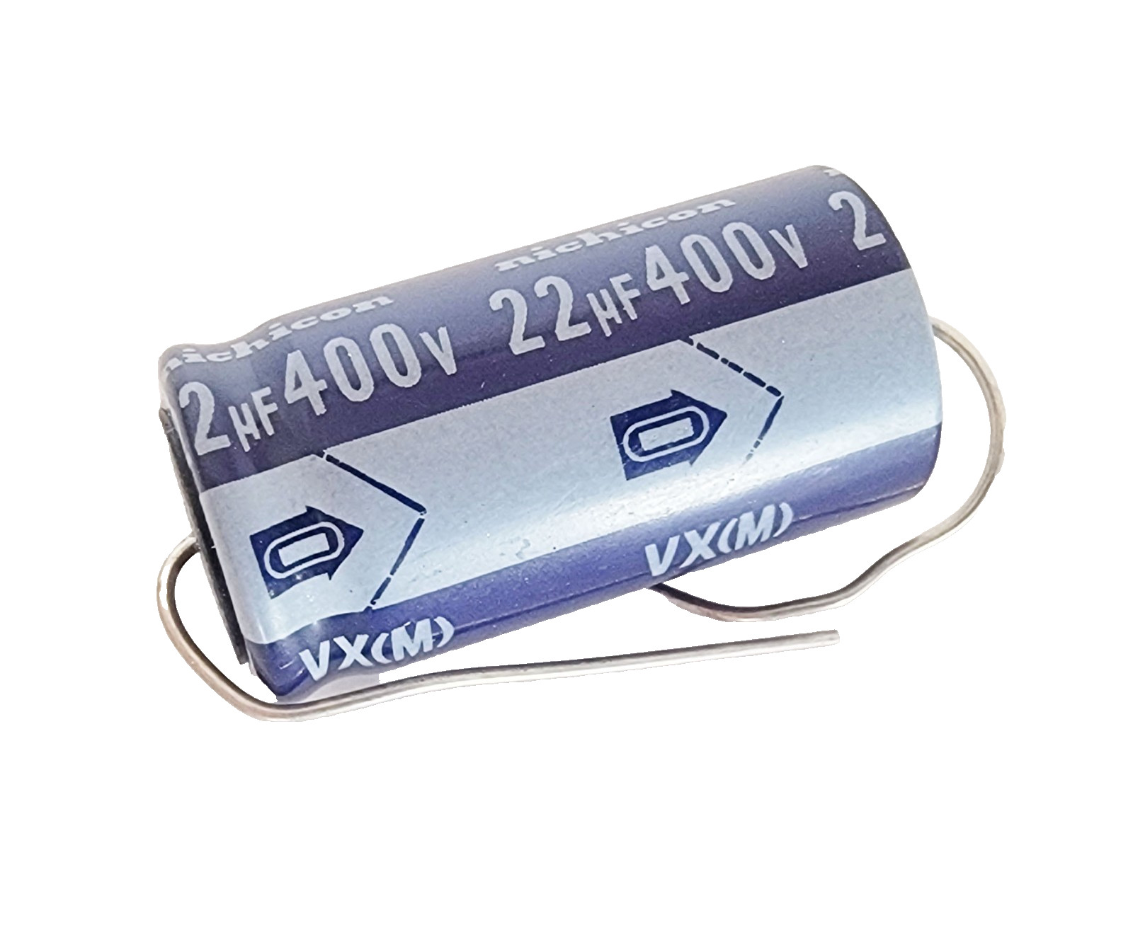 18pcs Nichicon 22μF 400V DC Axial Leaded Electrolytic Capacitor 85°C TVX2G220MCD