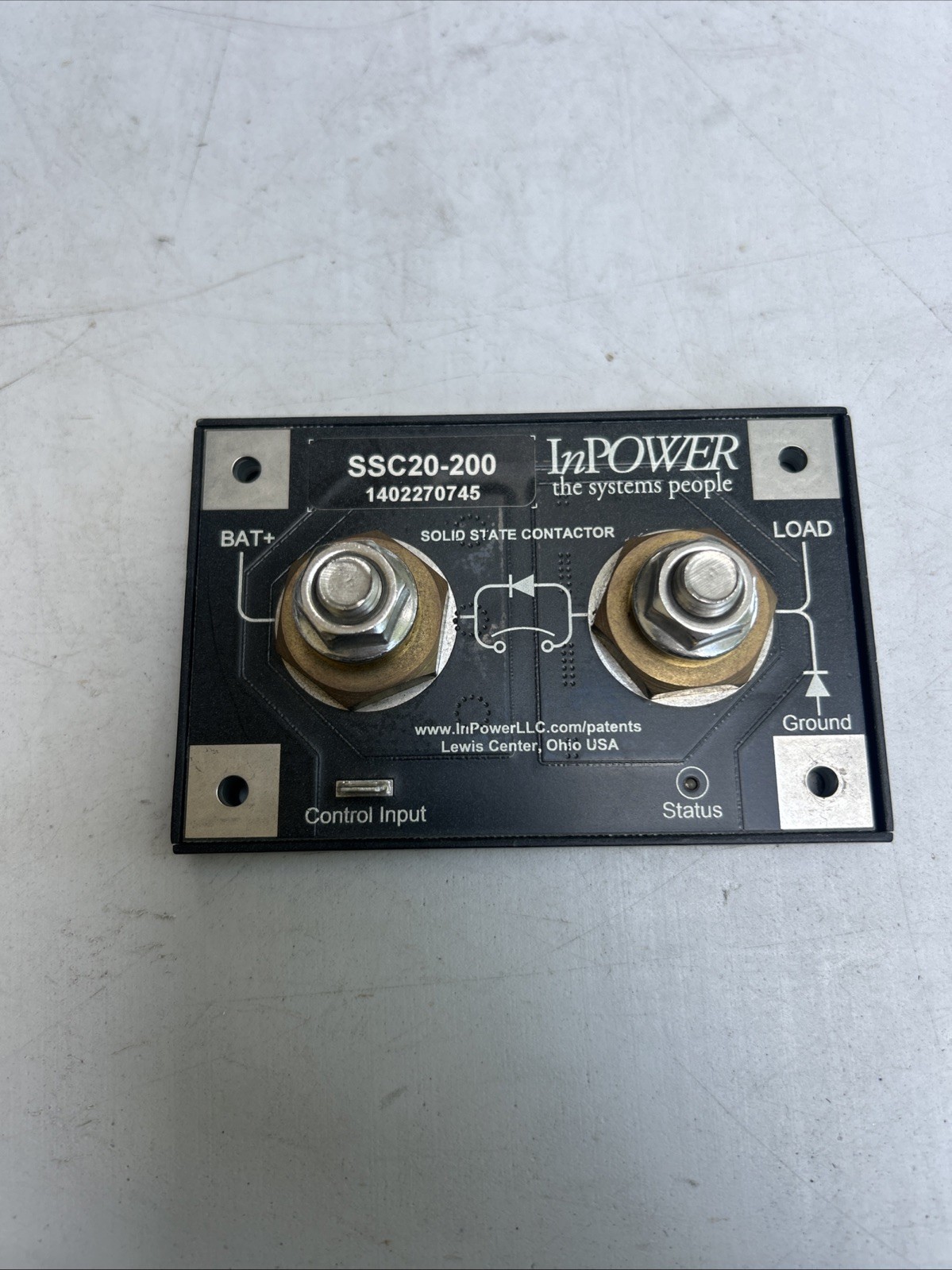 InPower SSC20-200 Solid State Disconnect Switch, 200A Over Shutdown – USA