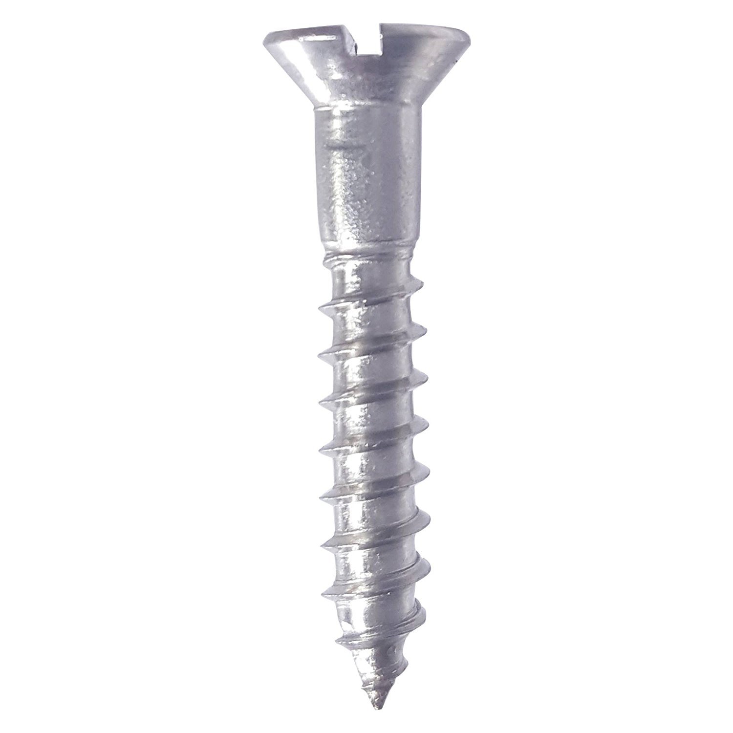 #10 Flat Head Wood Screws Stainless Steel Slotted Drive All Sizes in Listing