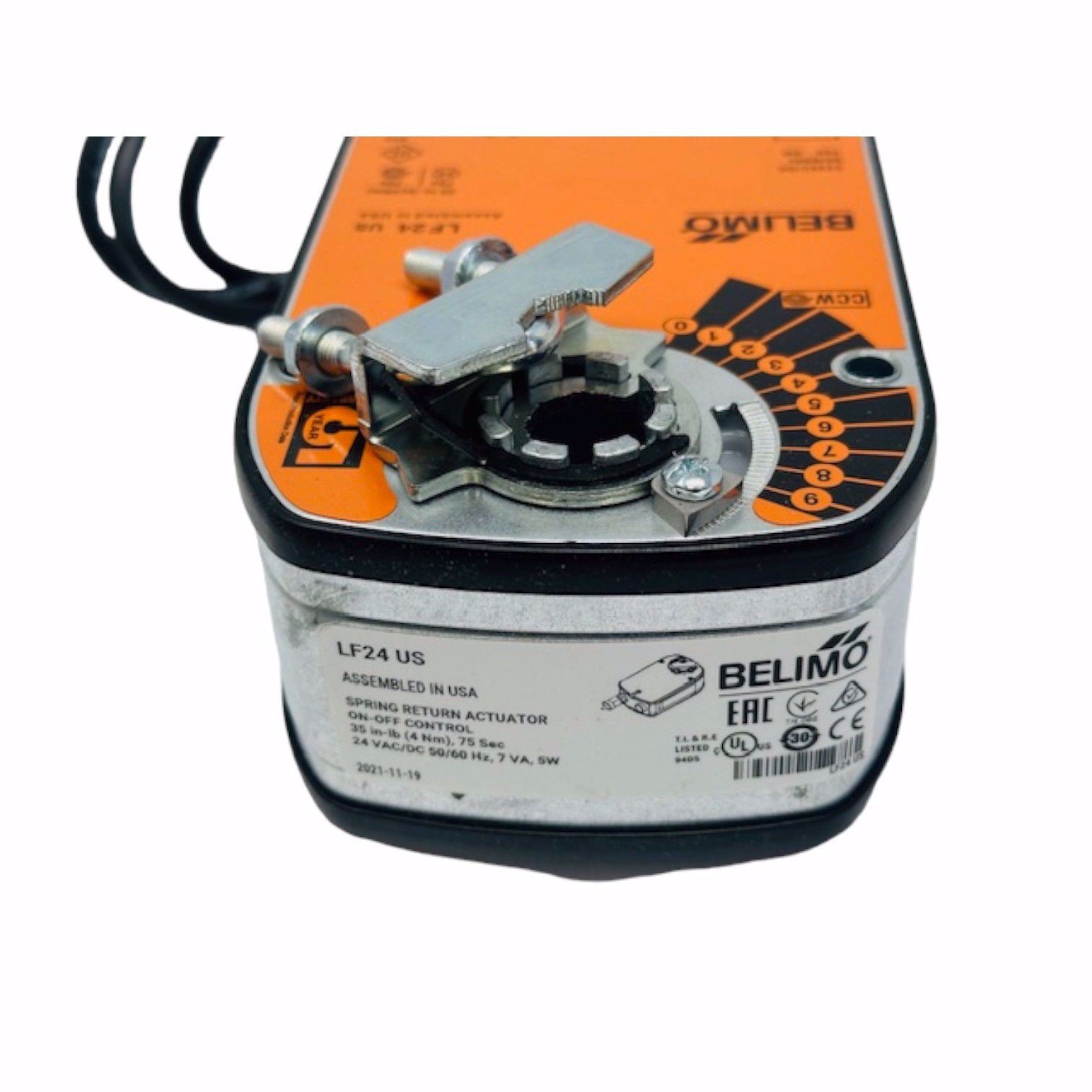 BELIMO LF24 MotorActuator Spring Return 35 in-lb On/Off 24Vac 24Vdc