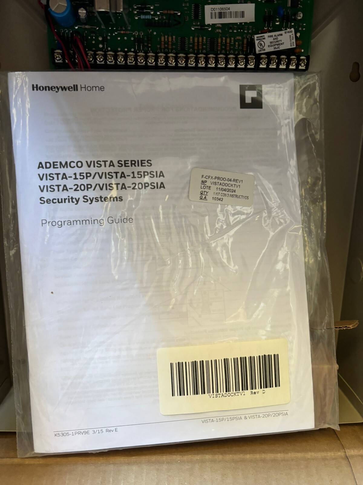 Honeywell VISTA-20P Ademco Control Panel