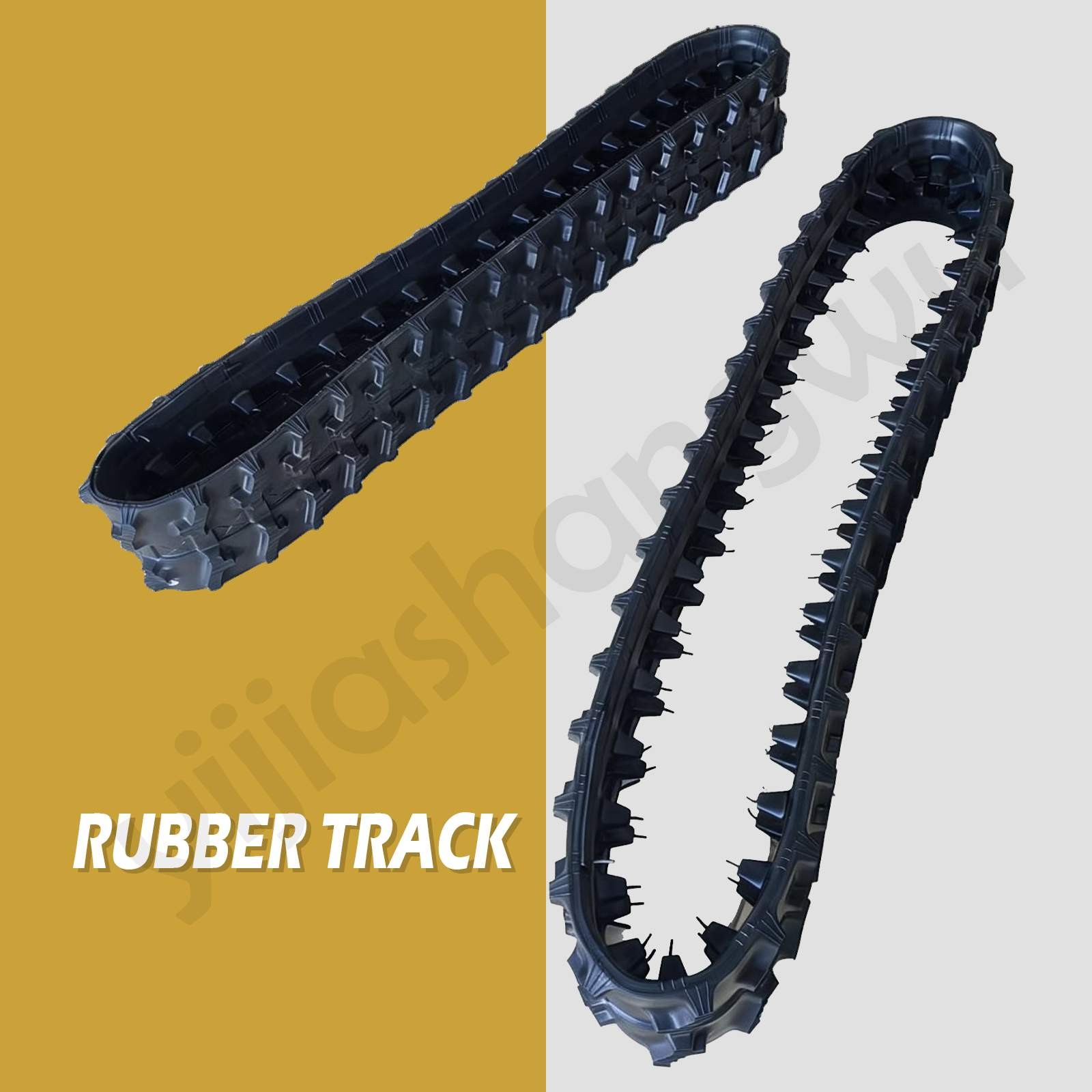 180*72*37 Size Two Pcs Rubber Track for Mini Mini Excavator