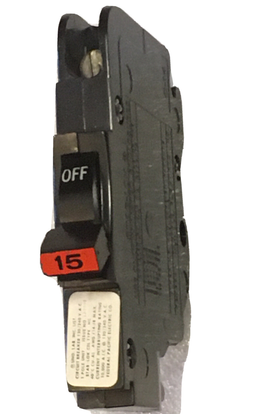 NC115 FPE 15 Amp 1 Pole Stab-Lok Federal Pacific Breaker NC15 Red