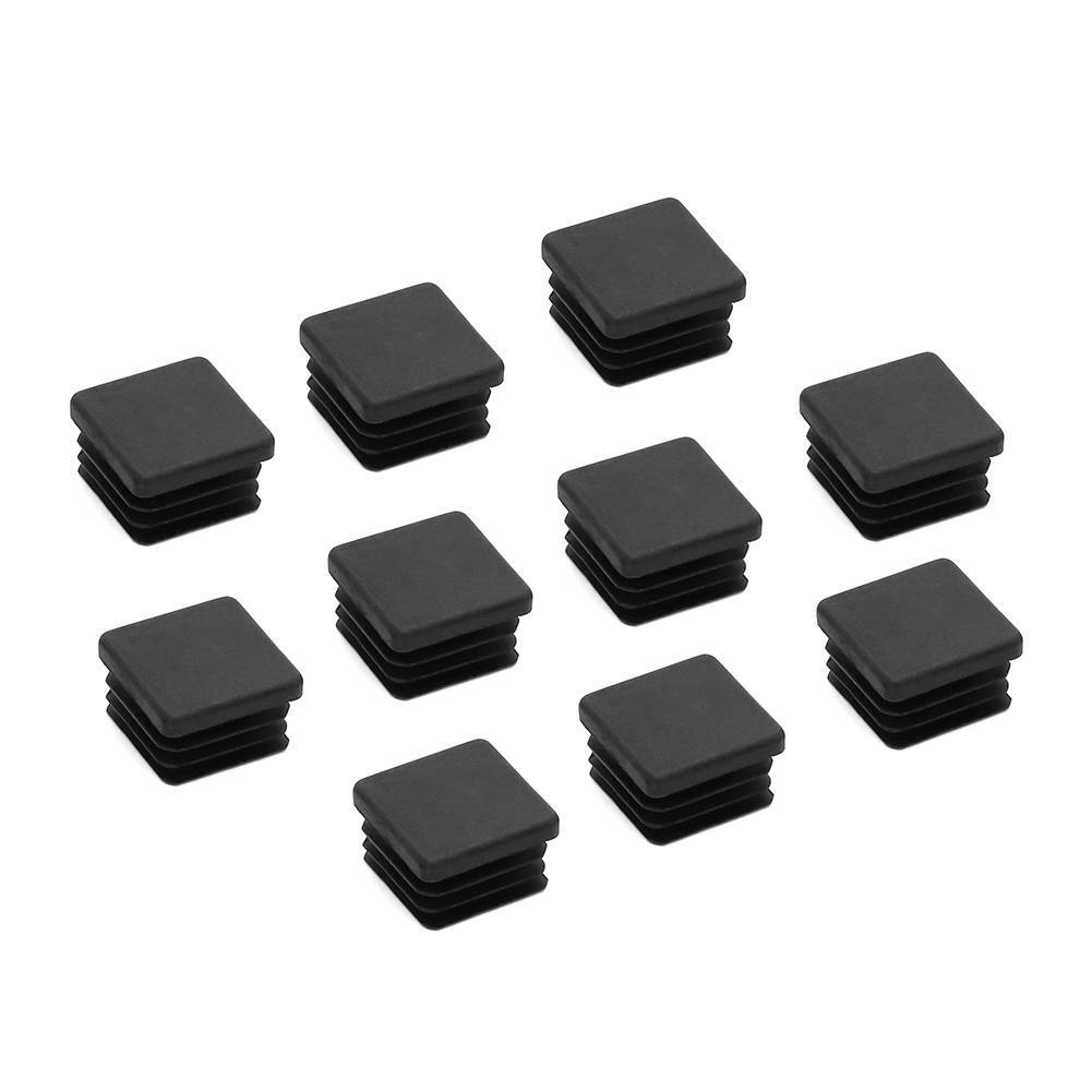 10pc 1″ inch Square Tube Hole Plug Plastic End Cap 1×1 Tubing Glide Tips Insert