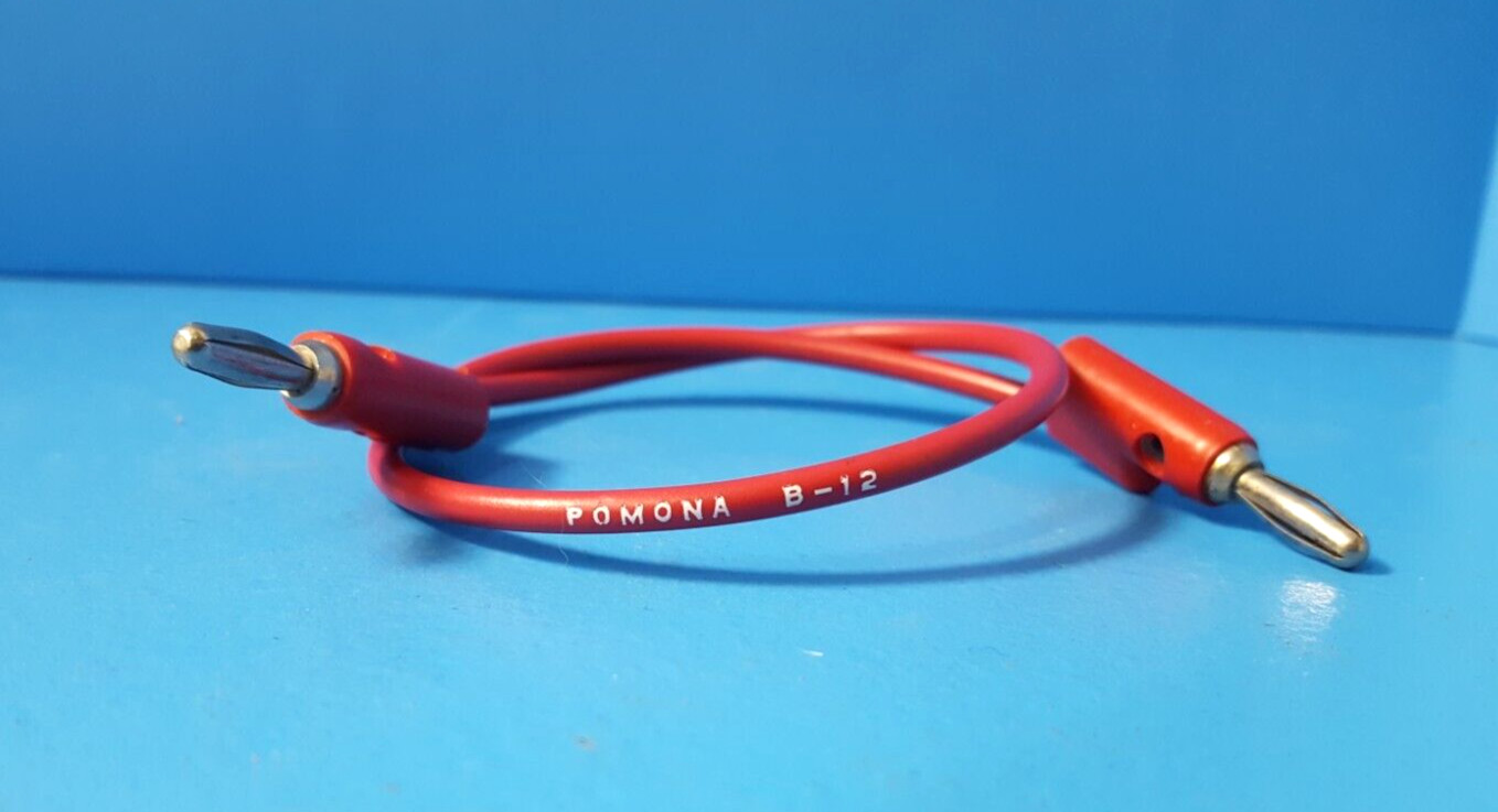 ( 2 PCS) TEST LEAD BANANA TO BANANA, B-12-2, POMONA, 12.0″, 5000VDC