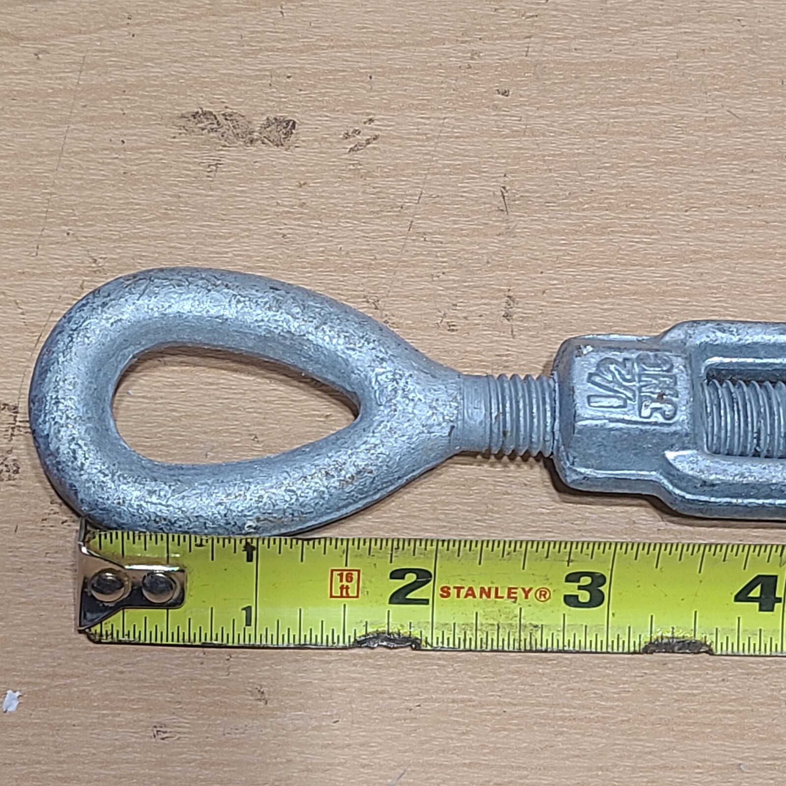 Galvanized Turnbuckle 1/2″ x 16″ Eye-Eye Turnbuckle Forged HDG Cable Rigging