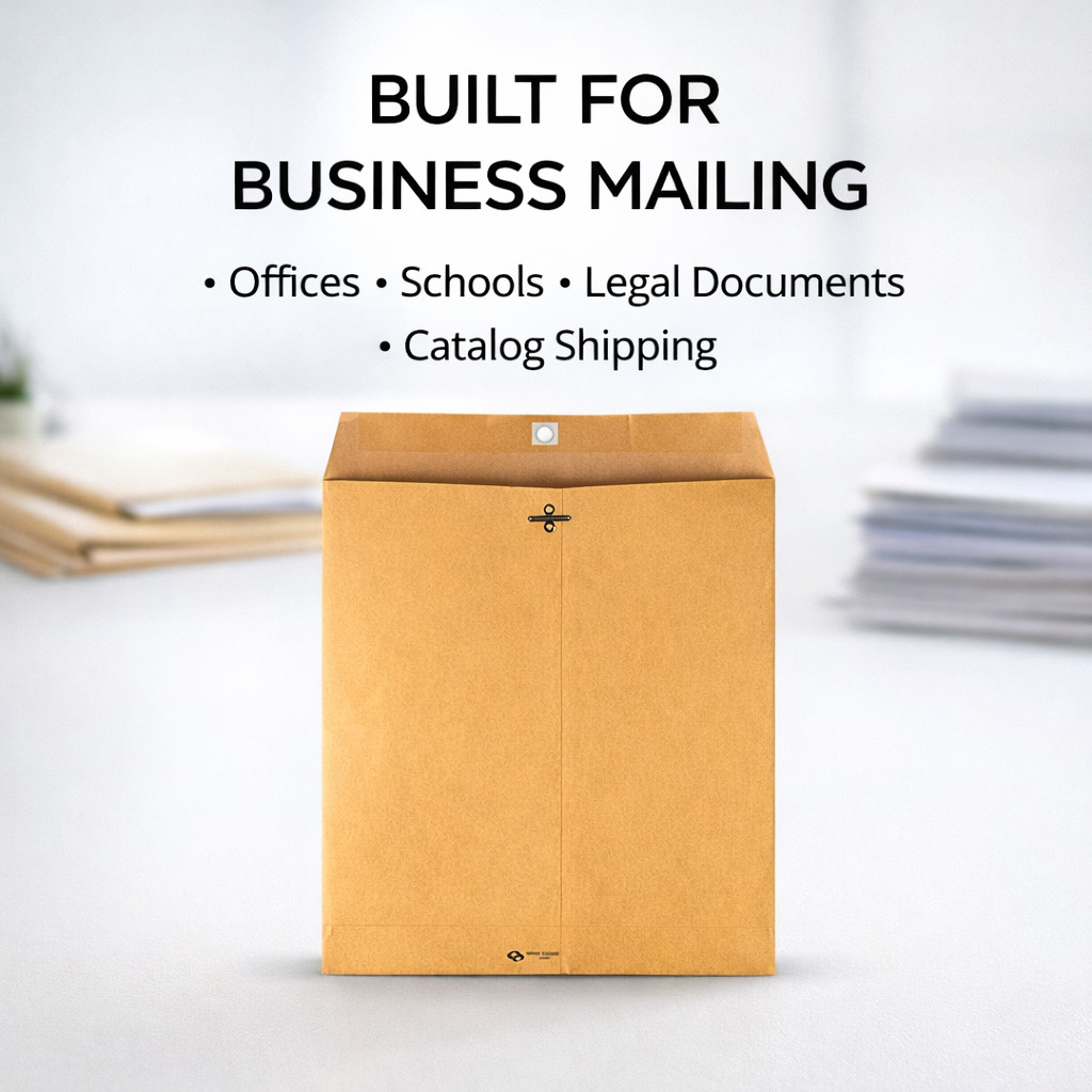 10×13 Kraft Clasp Envelopes #97 Brown 28lb Metal Clasp Catalog Mailing 10-300