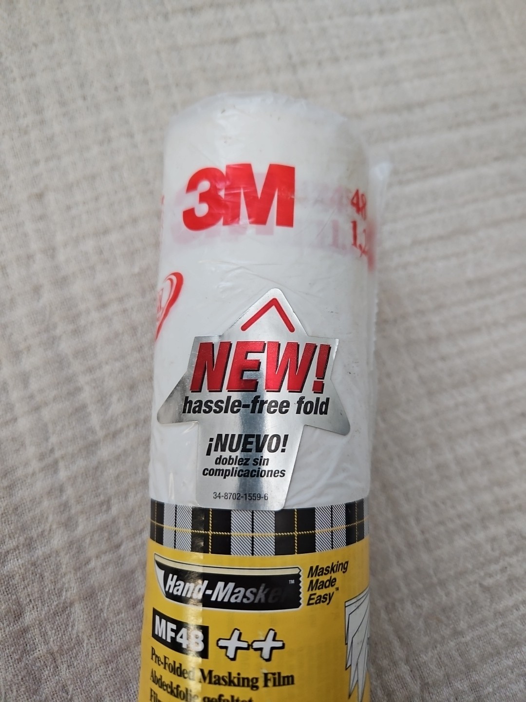 3M HAND MASKER MF48, PRE FOLDED MASKING FILM, 48 INCHES BY 180 FEET.