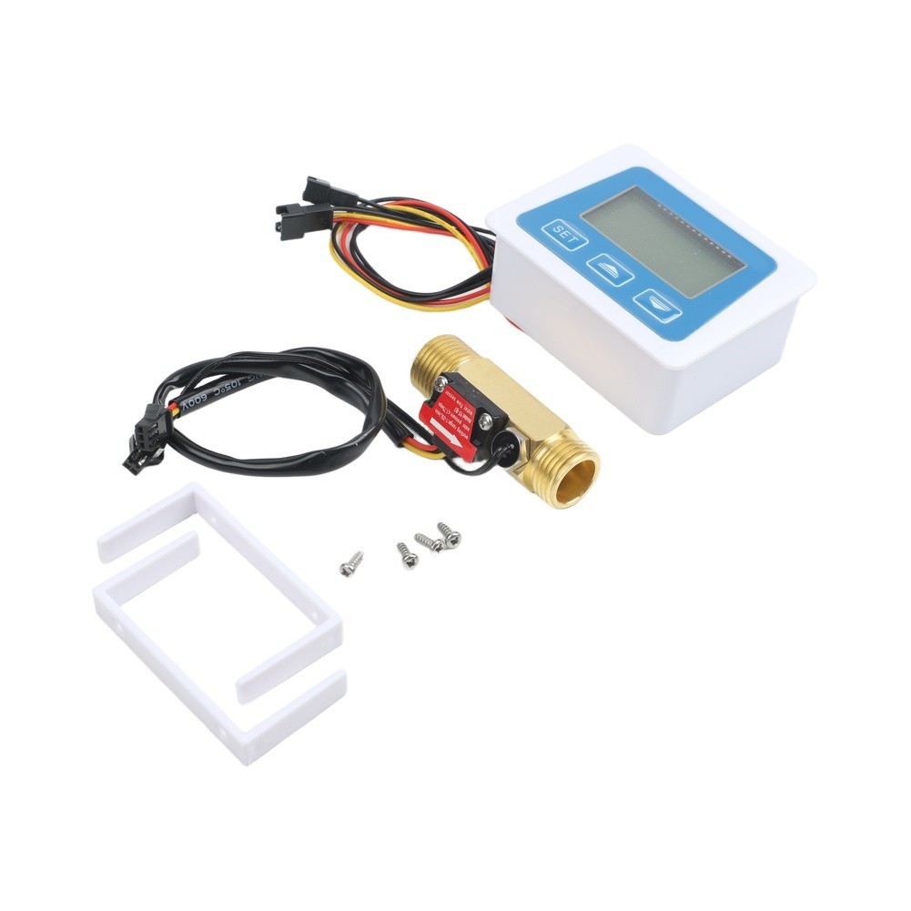 Low Power Digital Water Flow Meter with LCD Display Battery Operated 130L Min