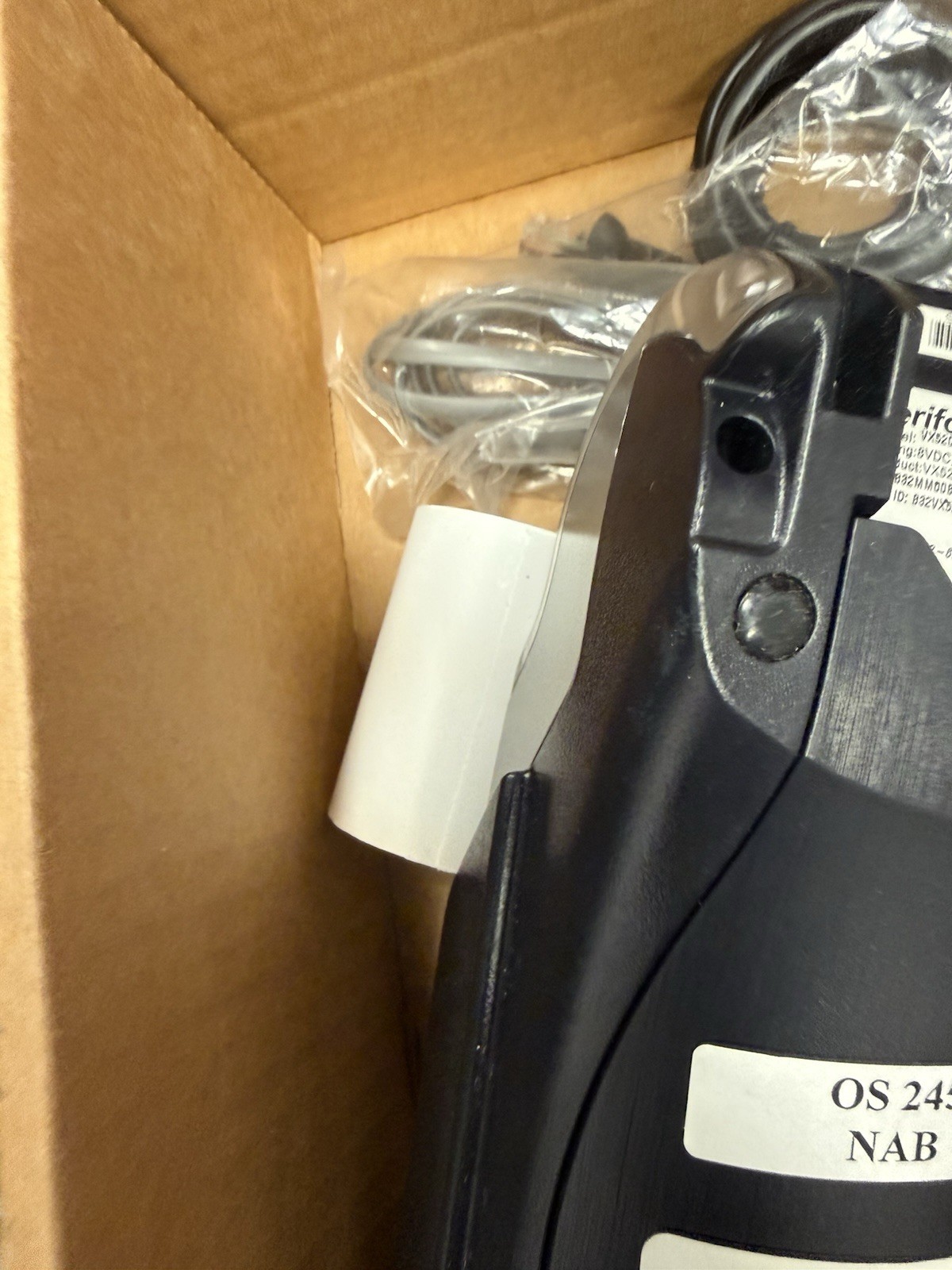 Verifone VX 520 Credit Card Terminal Silver Plastic Dial/Eth/CTLS Untested As Is