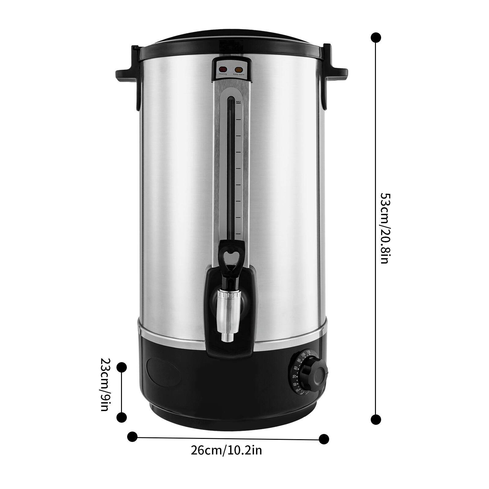 2-Layer Commercial Eletric Hot Water Bucket Countertop Water Boiler 110V