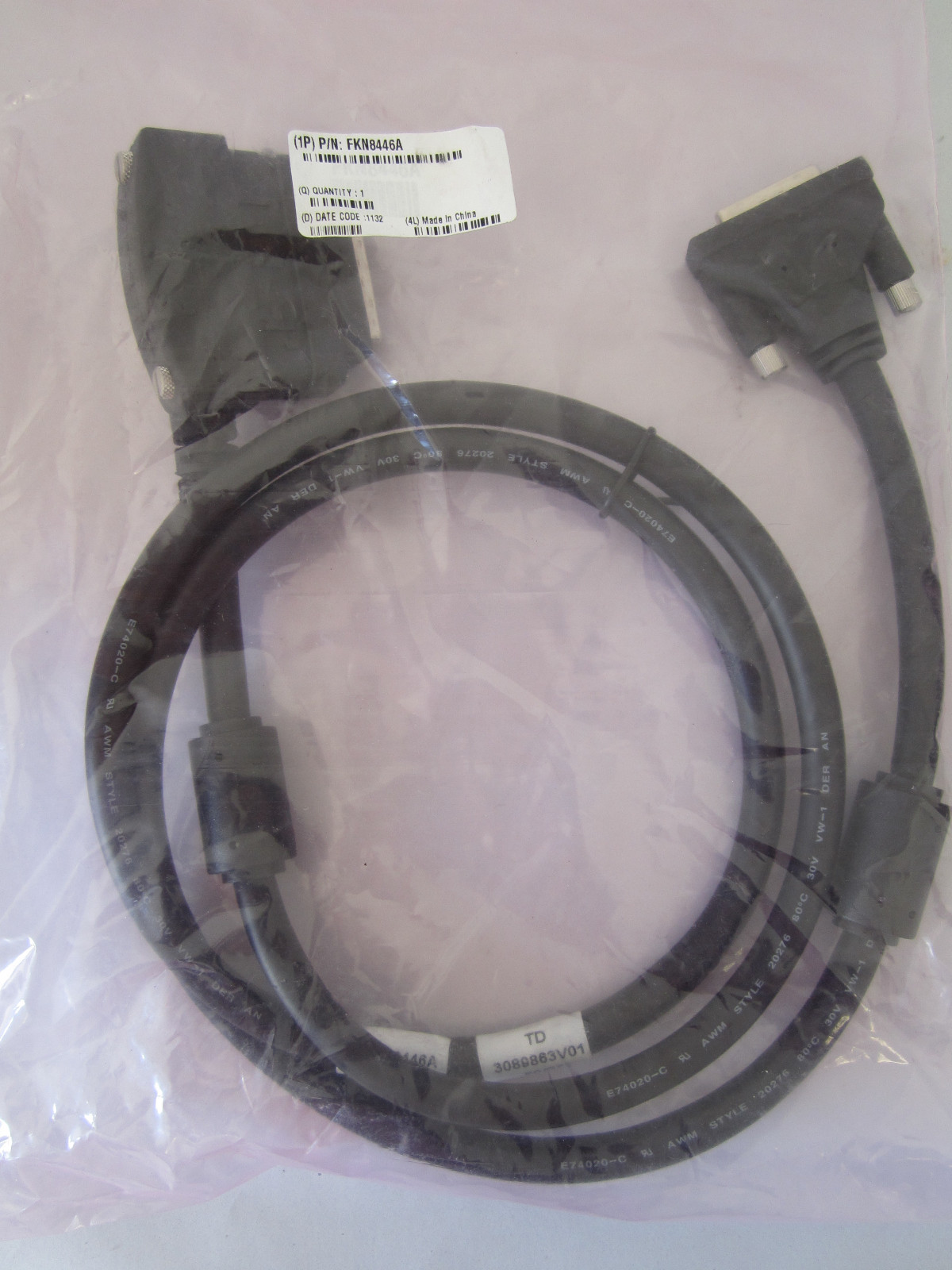 Motorola FKN8446A ASSY CABLE 1.5M (4.9FT) DISPLAY CPU CBL, RGB Port / MW810