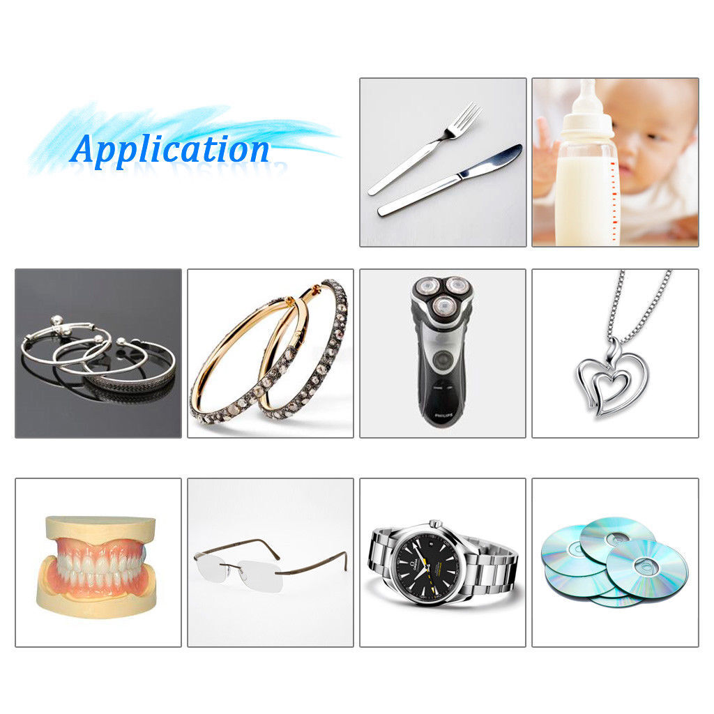 800mL Stainless Steel Ultrasonic Cleaner Jewelry Watch Glasses Cleaning Machine