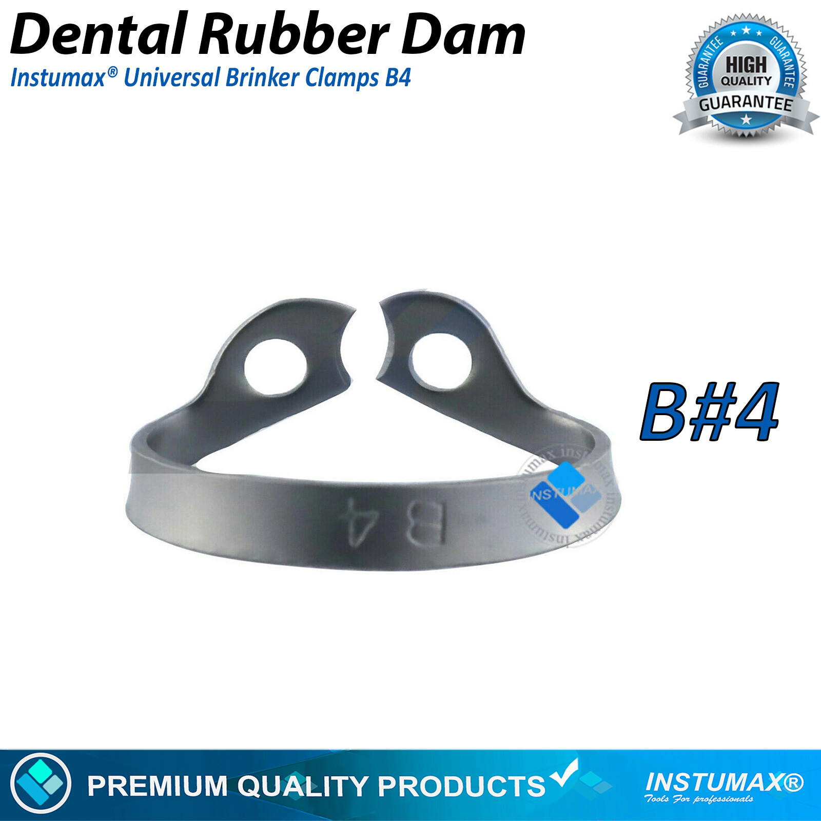 3PC Dental Rubber Dam Clamp Set – Brinker B4 Retractors for Precise Endodontics