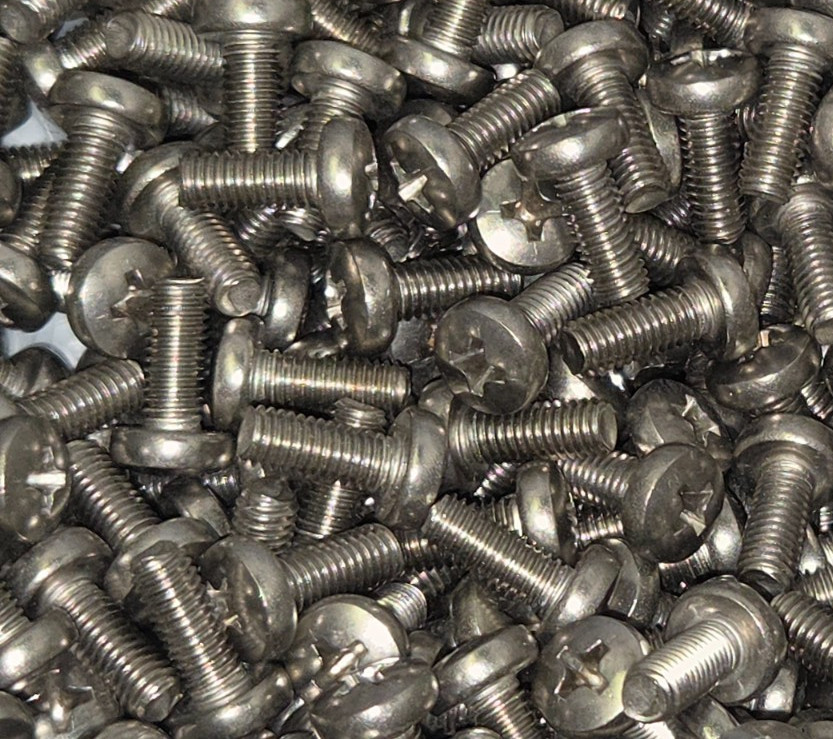 M5-0.80×12 MM SS Phillips Drive A2 Machine Screw Pan Stainless Steel 1000pcs