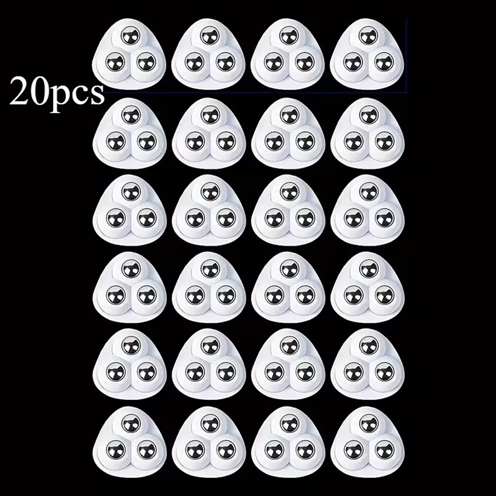 20 pcs Mini Swivel Caster Wheels Self Adhesive Stainless Steel Rolles