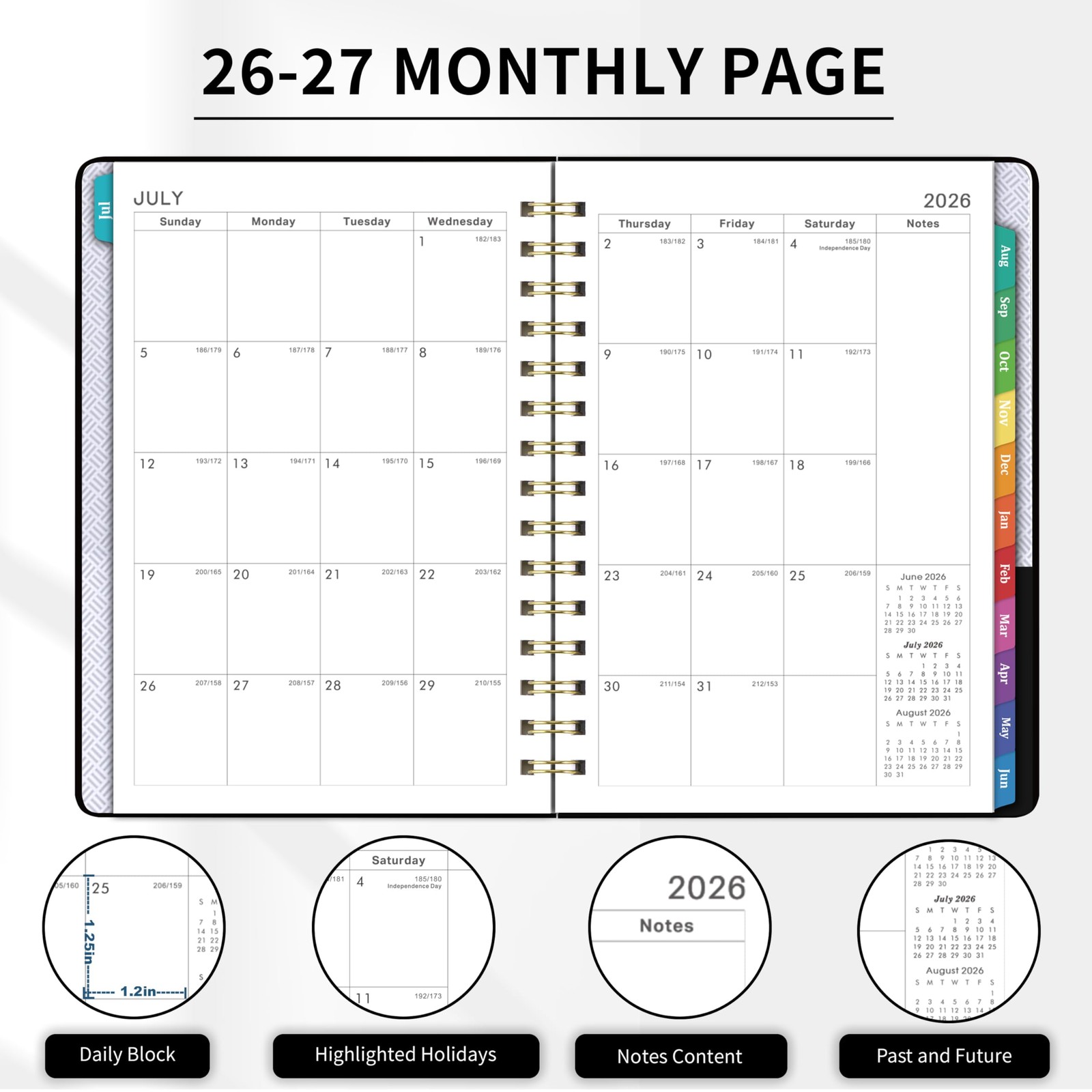 Planner 2026-2027 – Planner 2026-2027 Weekly and Monthly from Jul. 2026 – Jun. 2