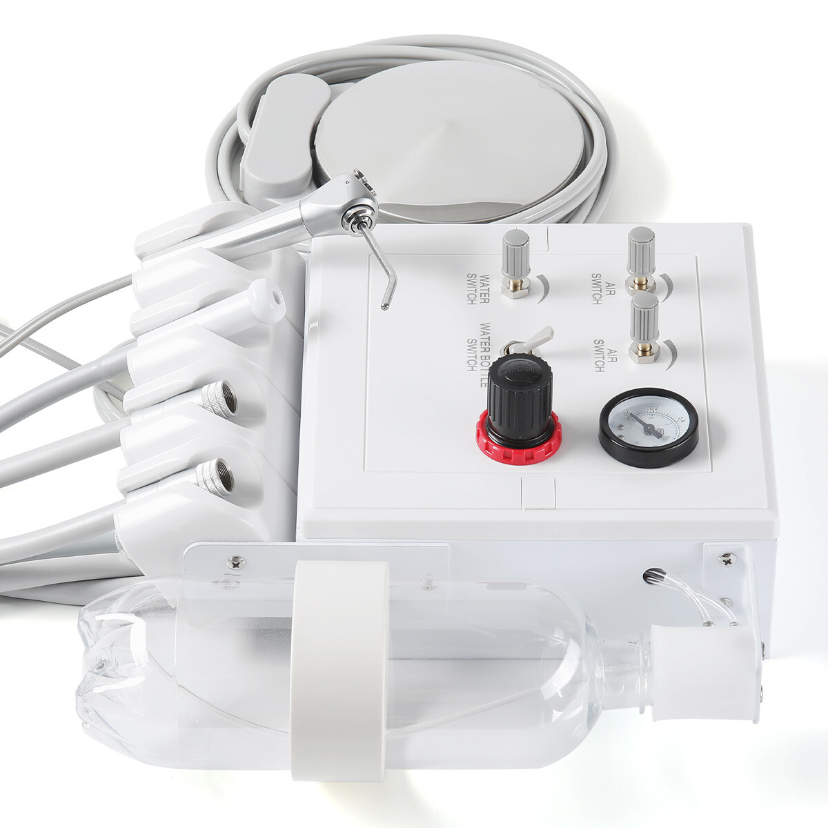 Portable Dental Turbine Unit Weak Suction Work +Air Compressor/Handpiece 2/4Hole
