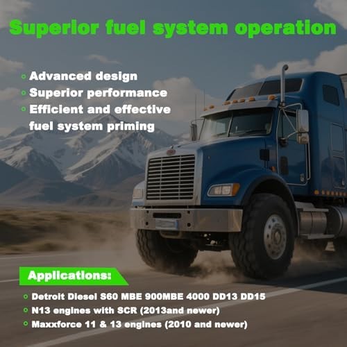 Fuel System Priming Pump for Detroit Diesel S60 MBE900 MBE4000 DD13 DD15