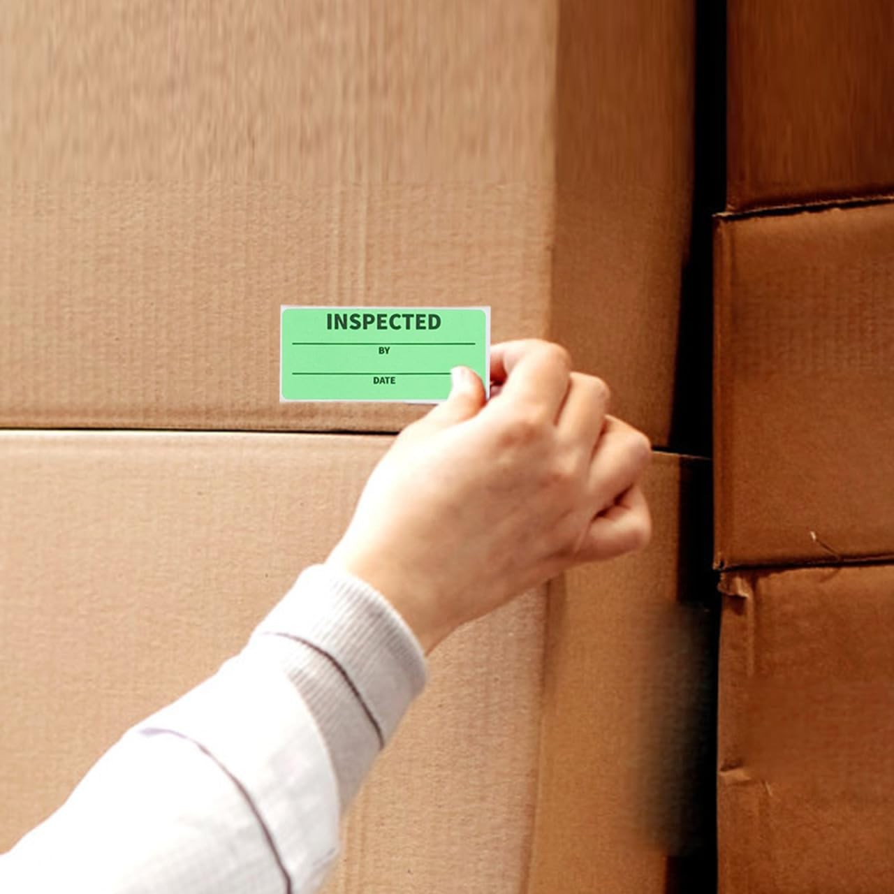 1 Roll 1 X 2.25 Inch Inventory Control Labels 500 Adhesive Inspection Sticker…